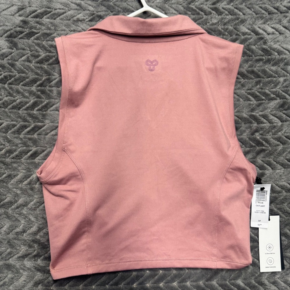 Tna TnAction Outlast Sleeveless Polo S Ashy Pink‎ New Cropped Active Top (1659) - Picture 7 of 12